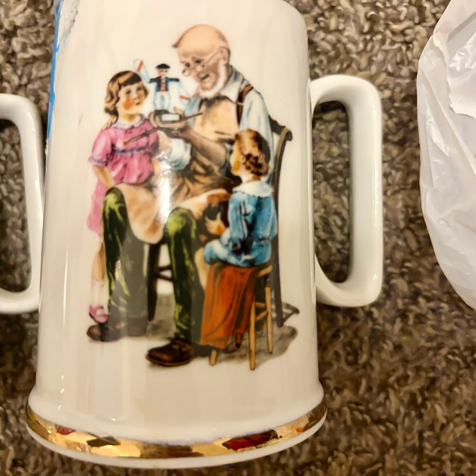 Norman Rockwell Vintage Collection Porcelain Mugs set of 3 - Thumbnail 2
