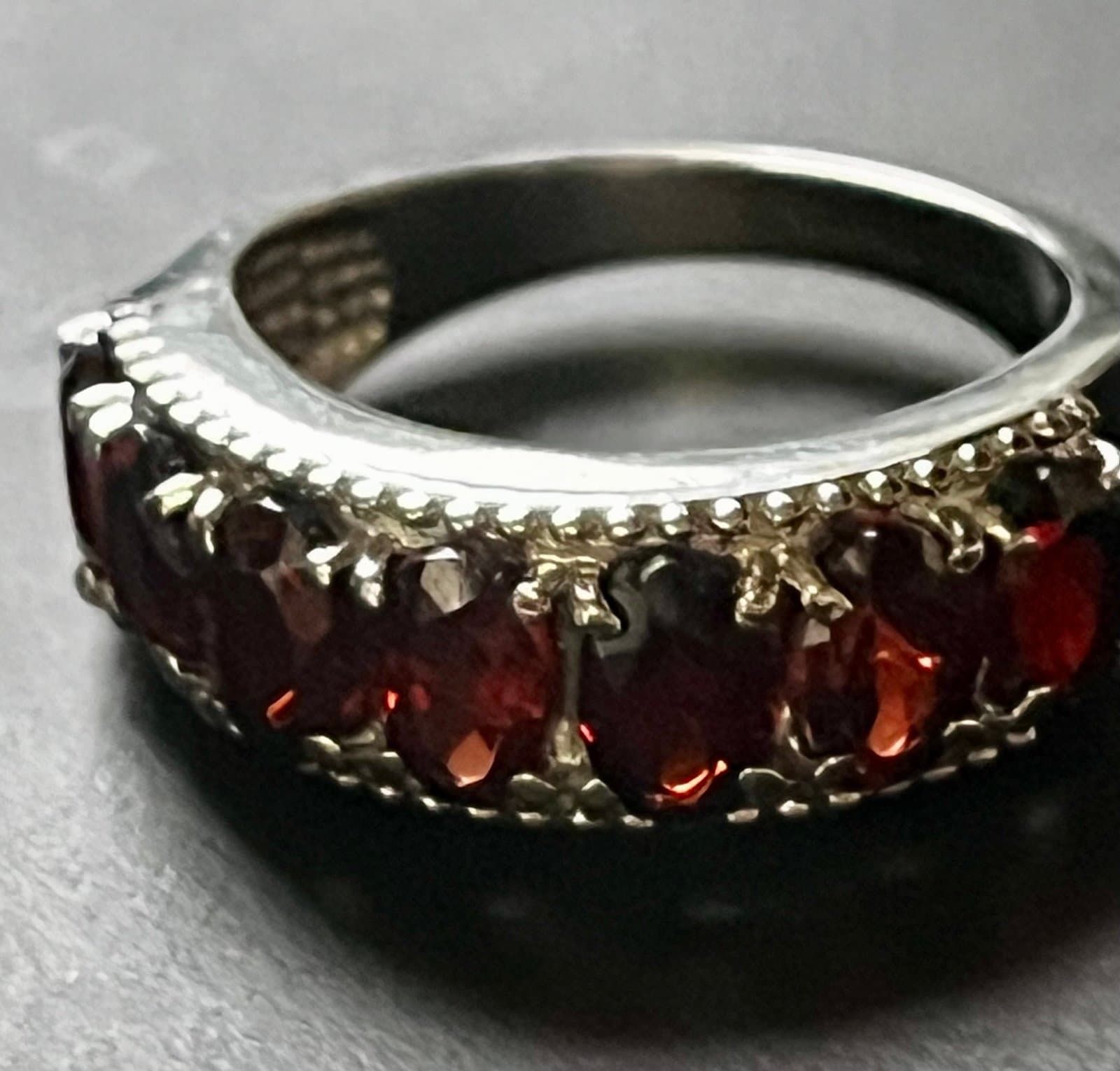 NWT, Garnet Gemstone Ring, size 8 - Thumbnail 3