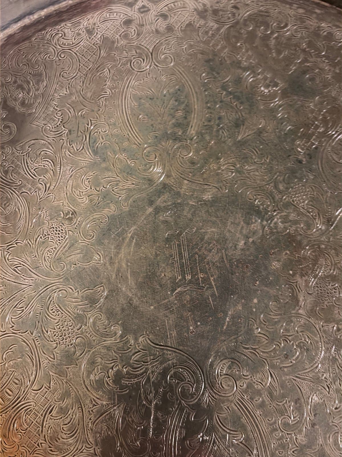 Set of 2 Silver plated serving trays - Thumbnail 3
