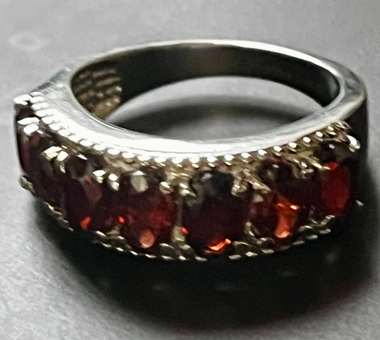 NWT, Garnet Gemstone Ring, size 8 - Thumbnail 4