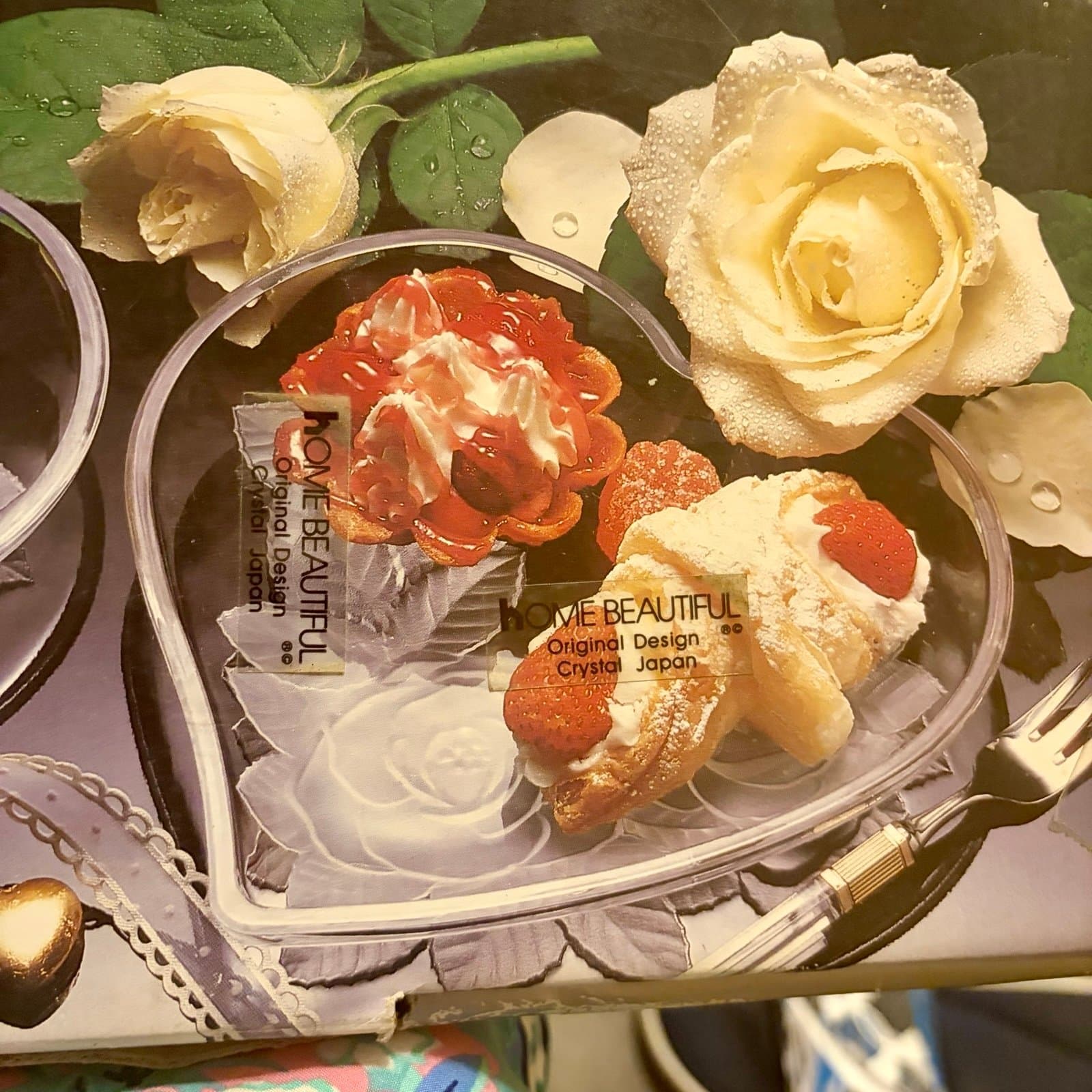 Vintage Crystal Heart Dishes, NWT - Thumbnail 2