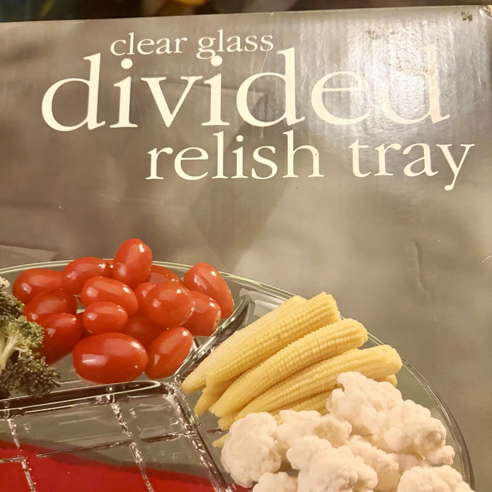 Vintage Crystal/Glass Serving Tray - Thumbnail 2