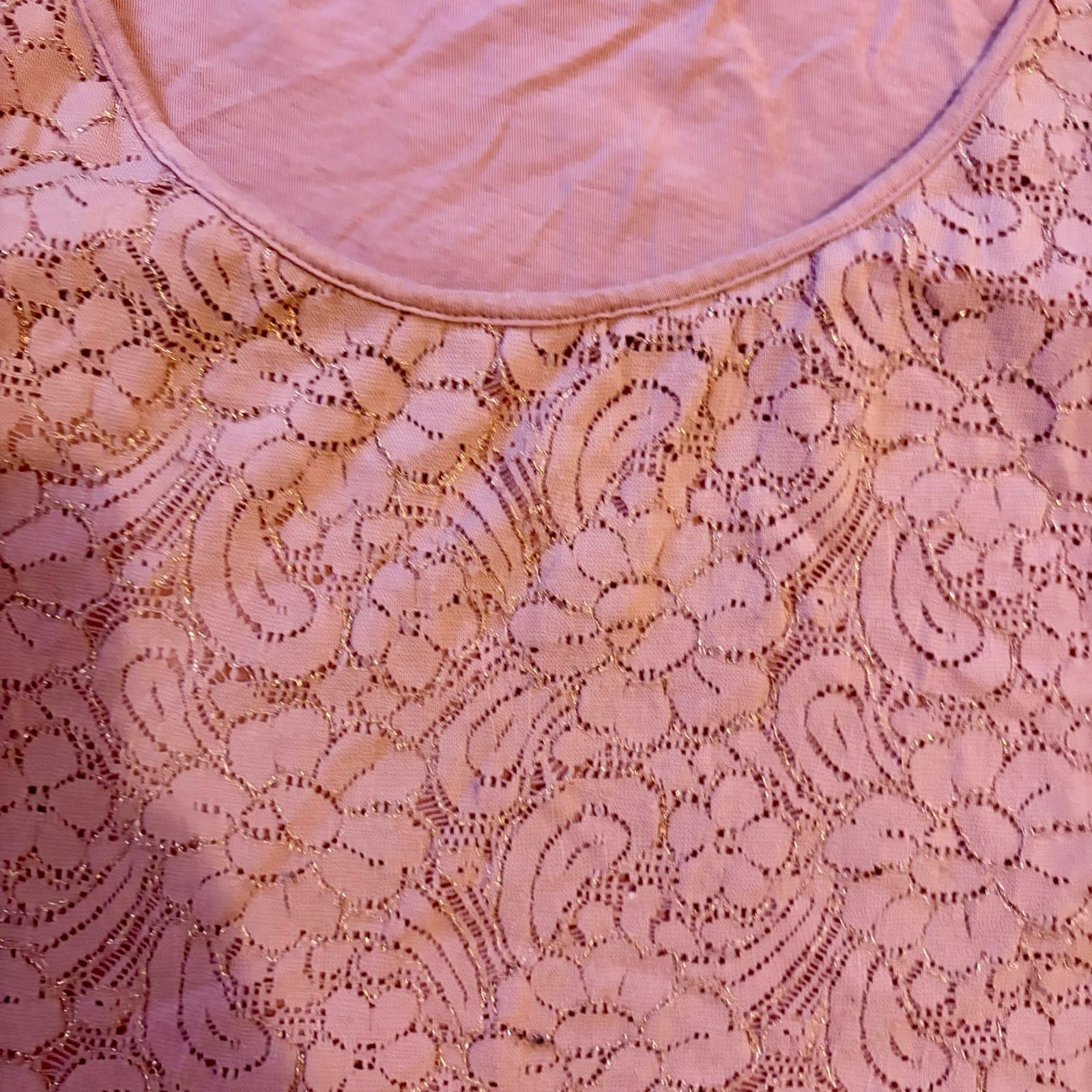 The Loft, Pink Lace Tank - Thumbnail 5