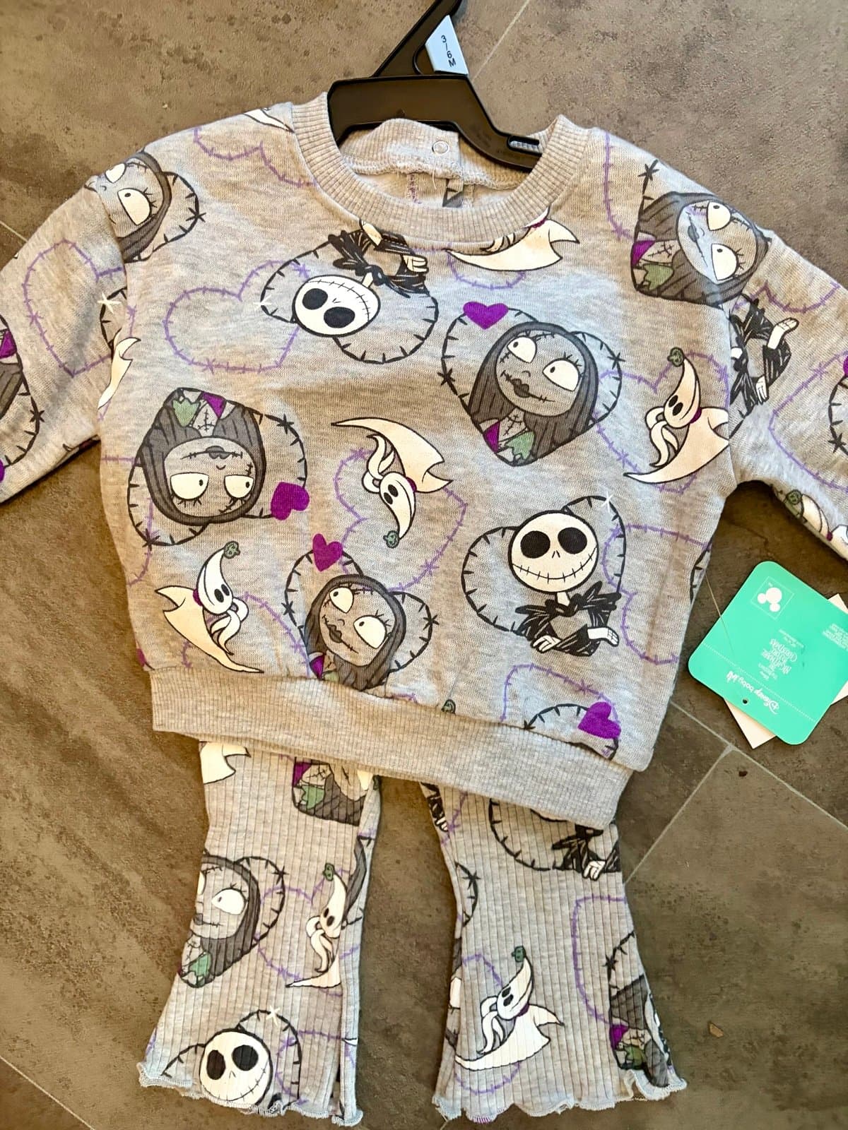 Baby Girls Disney Nightmare Before Christmas outfit 3/6 months