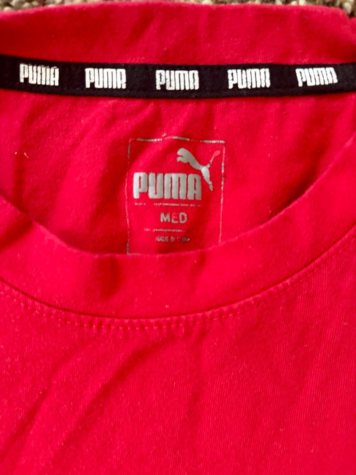 Puma Men’s Red PUMA T, size M - Thumbnail 4