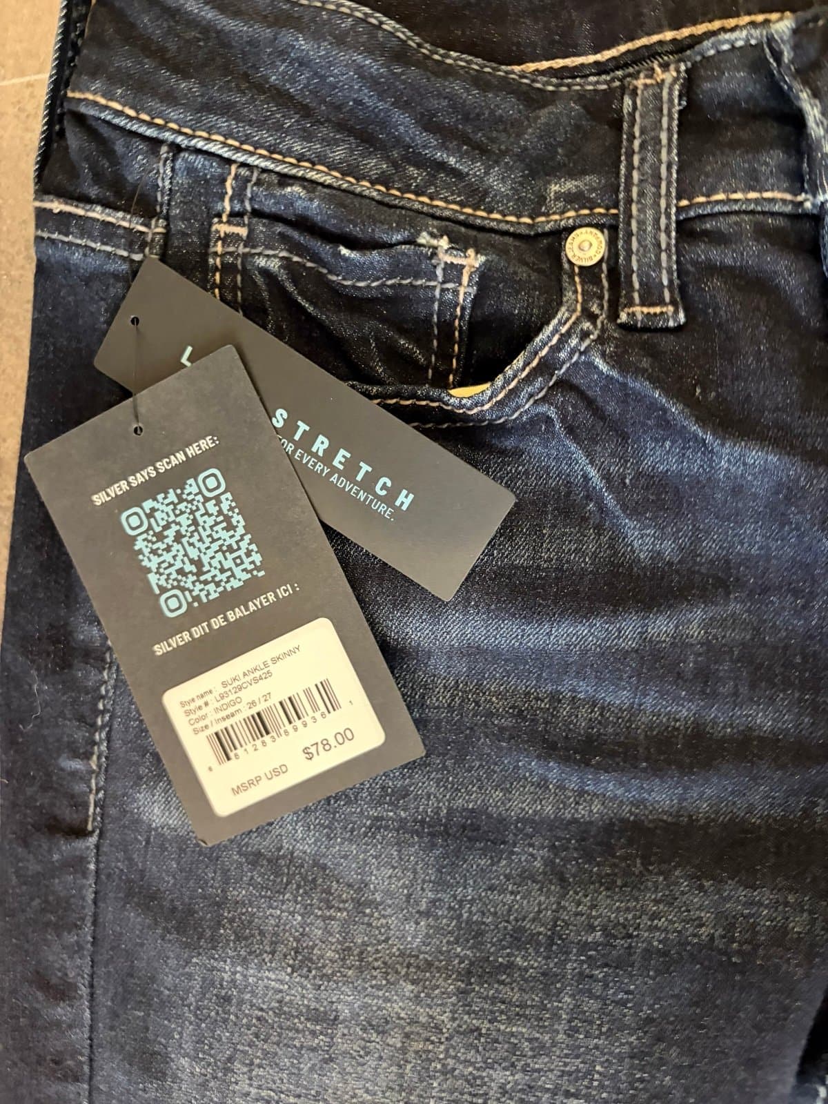 New With Tags Silver Jeans, size 26 - Thumbnail 3