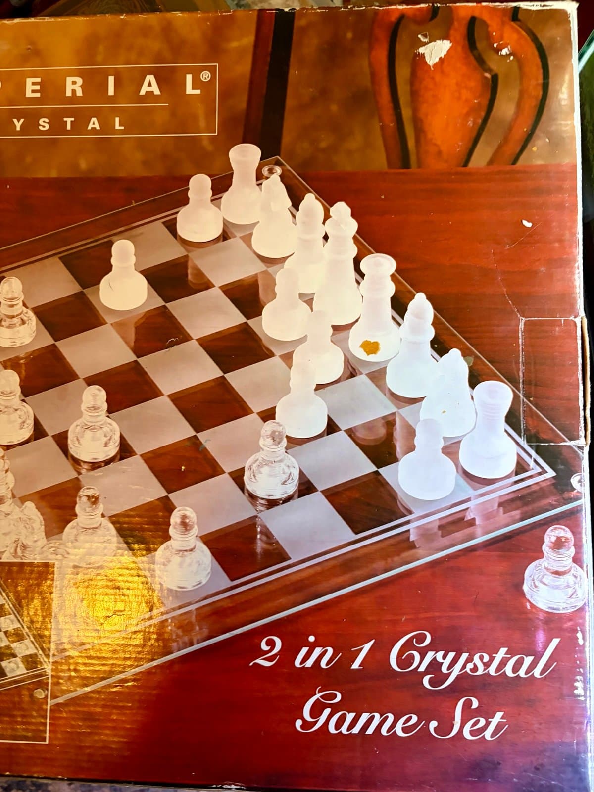 Imperial Crystal 2 in 1 chess/Checkers set - Thumbnail 3