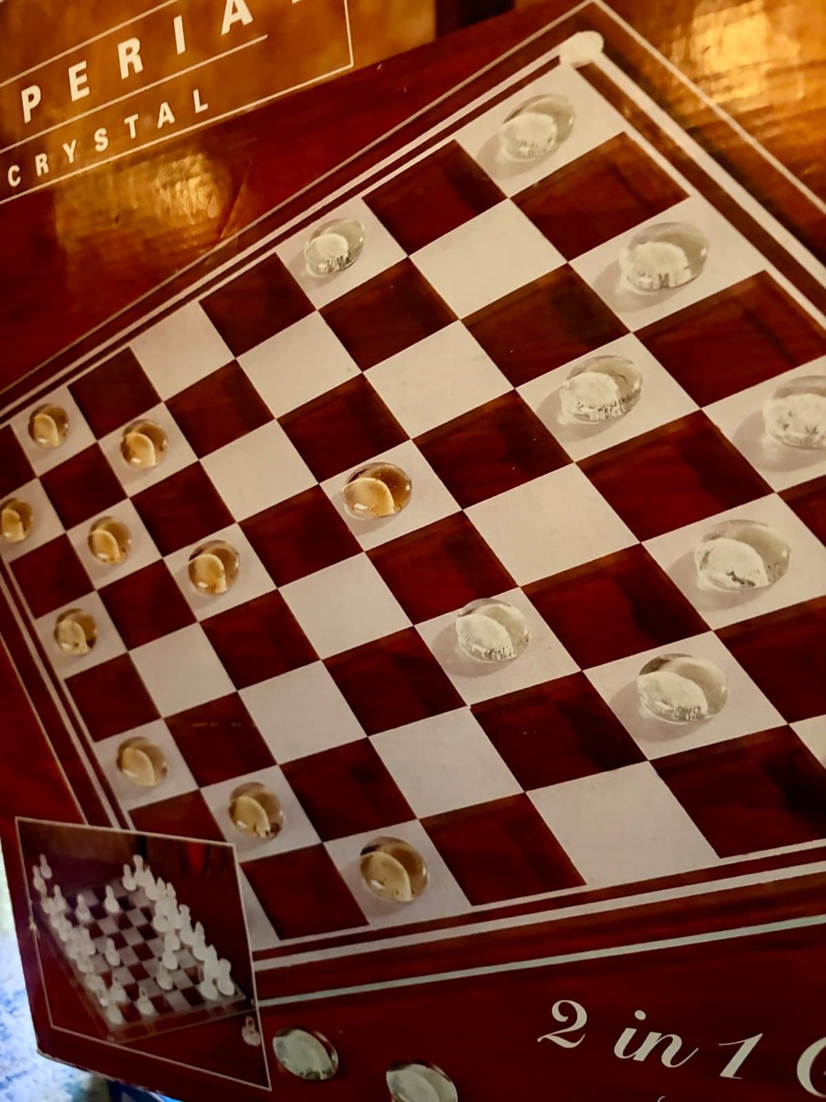 Imperial Crystal 2 in 1 chess/Checkers set - Thumbnail 5