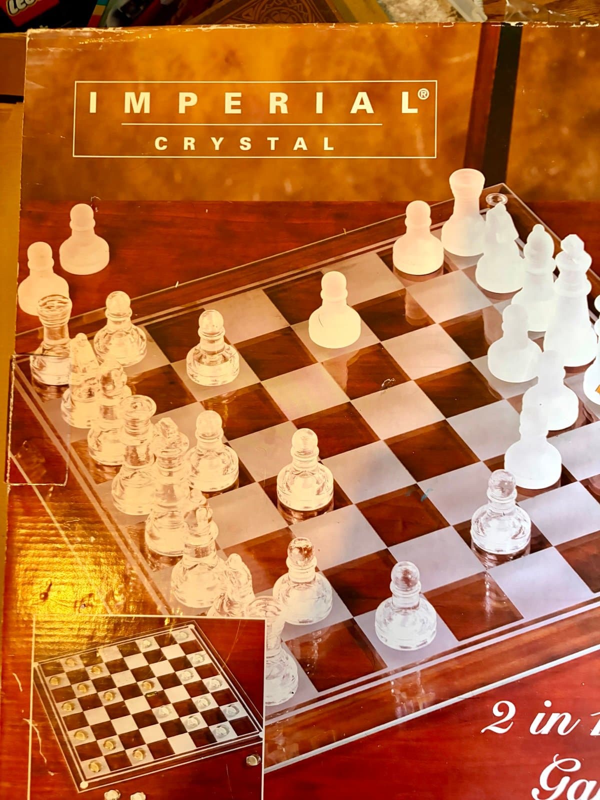 Imperial Crystal 2 in 1 chess/Checkers set - Thumbnail 2