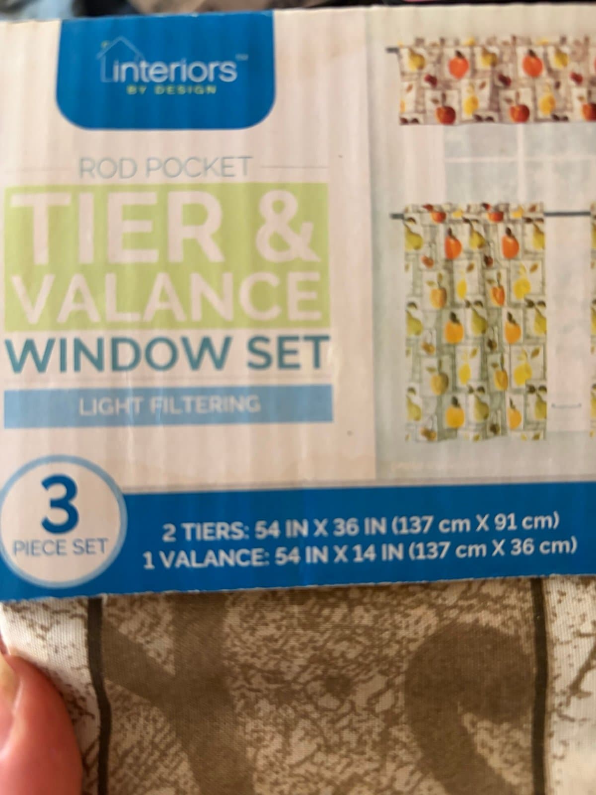 Kitchen Curtain 3 piece set - Thumbnail 3