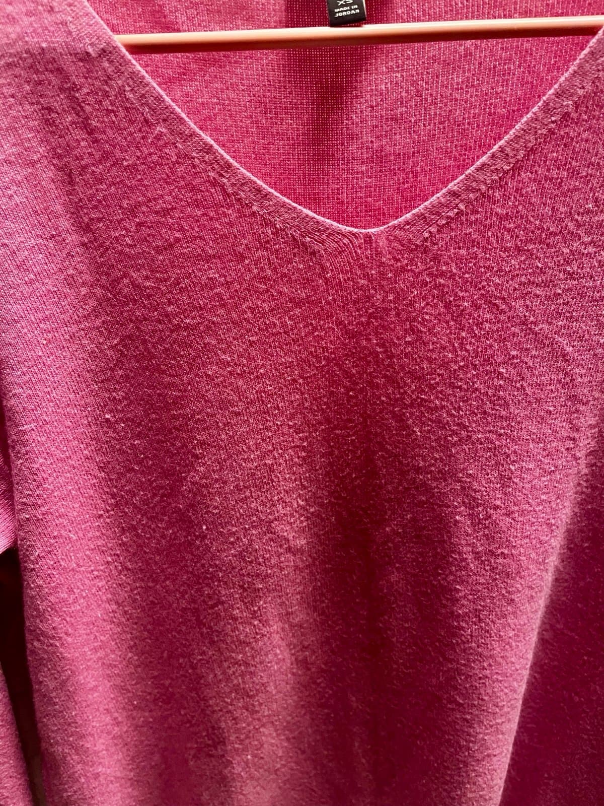 Talbots Pink Sweater, V Knick, XS - Thumbnail 4