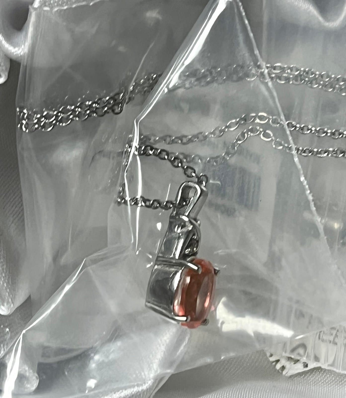 New in Box, Morganite Quartz gemstone Necklace - Thumbnail 4