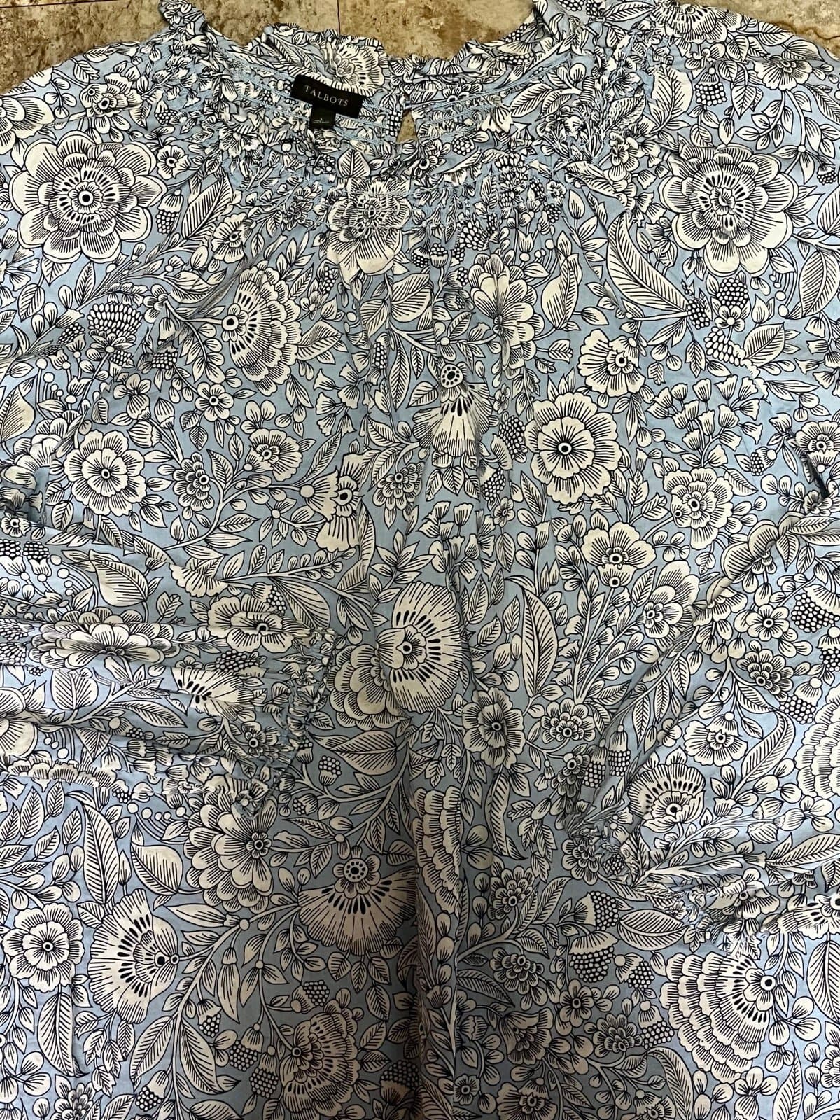 Talbots Floral Top, size LG - Thumbnail 3