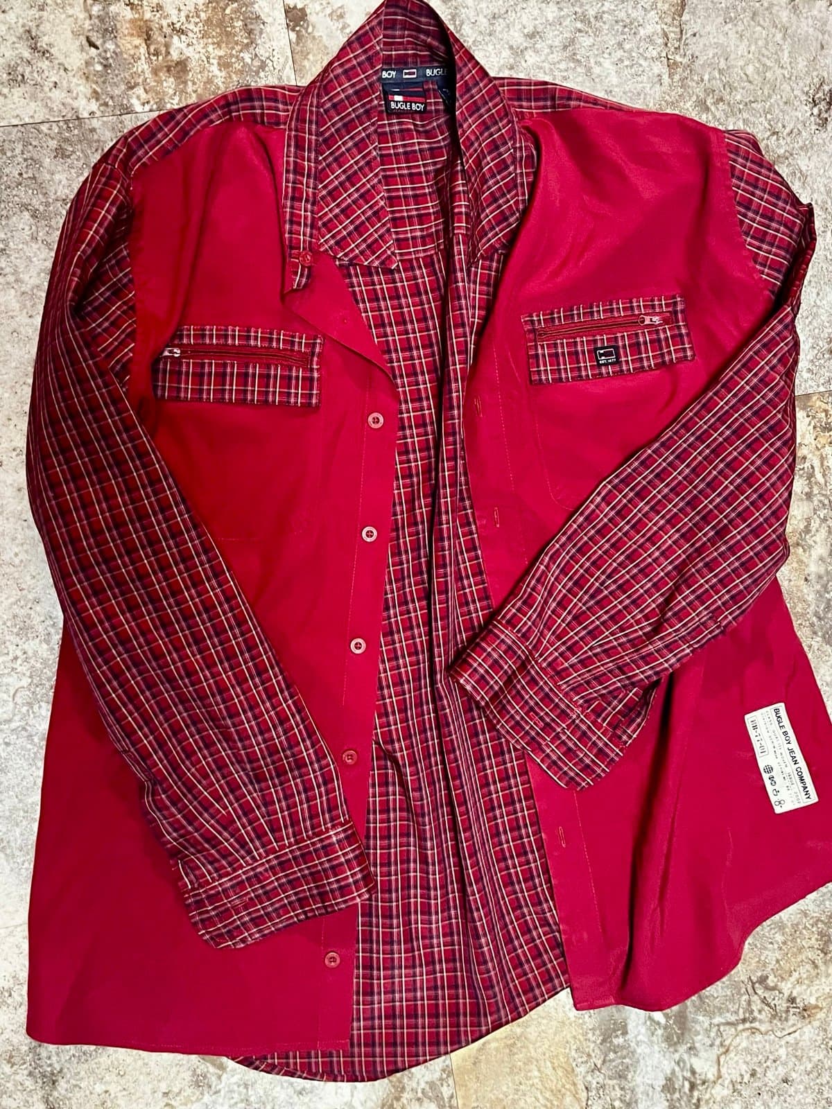 Men’s Bugle Boy LS, size LG