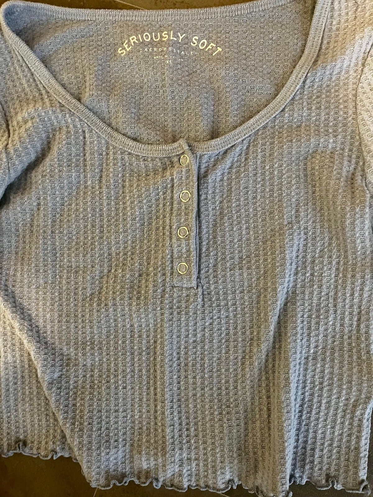 Aeropostale Long Sleeve Shirt, Button up, light Blue Excellent Condition, size M - Thumbnail 2