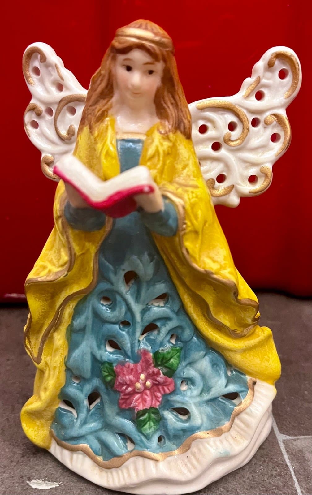 Set of Two Porcelain Christmas Angels - Thumbnail 4