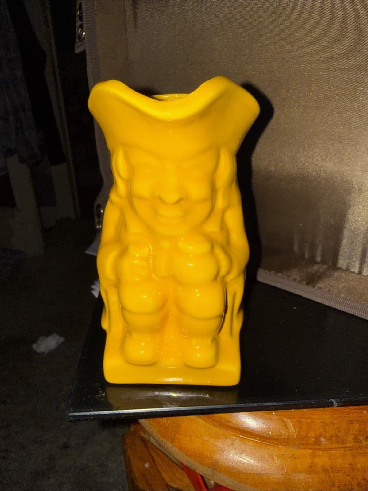 Vintage Shawnee USA Yellow Pottery Colonial Man Toby Creamer Pitcher