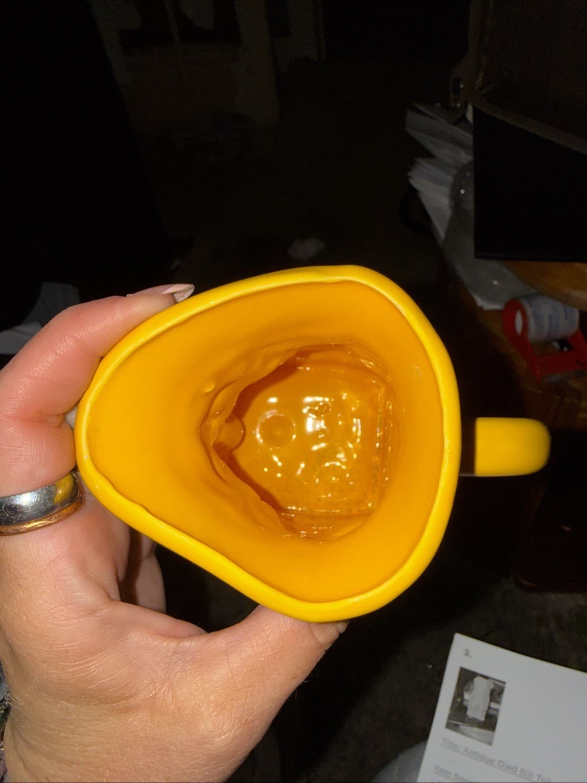 Vintage Shawnee USA Yellow Pottery Colonial Man Toby Creamer Pitcher - Thumbnail 5