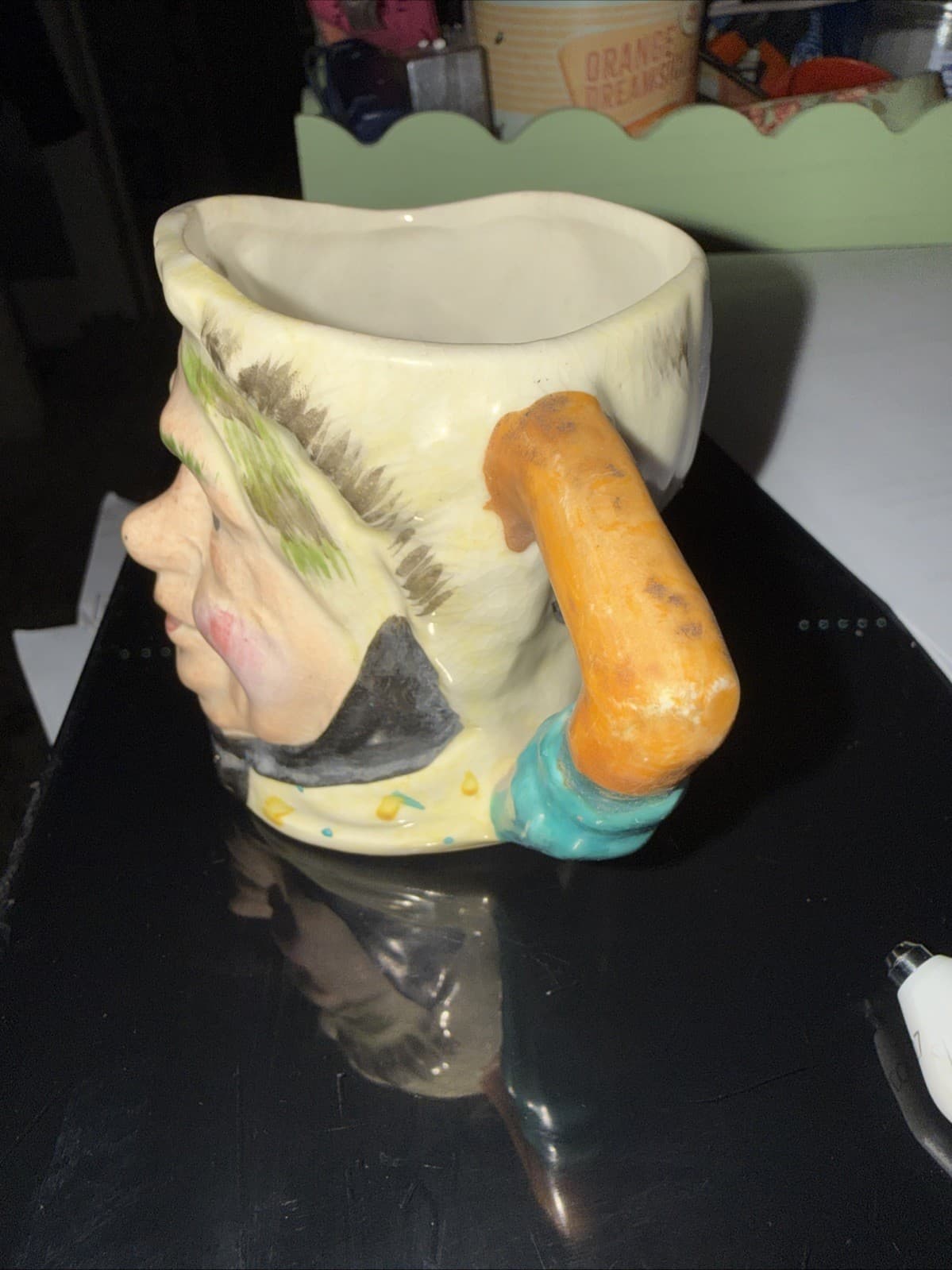 Vintage Lancaster Sandland Sarah Gamp Character Jug Hand Painted Made in England - Thumbnail 2