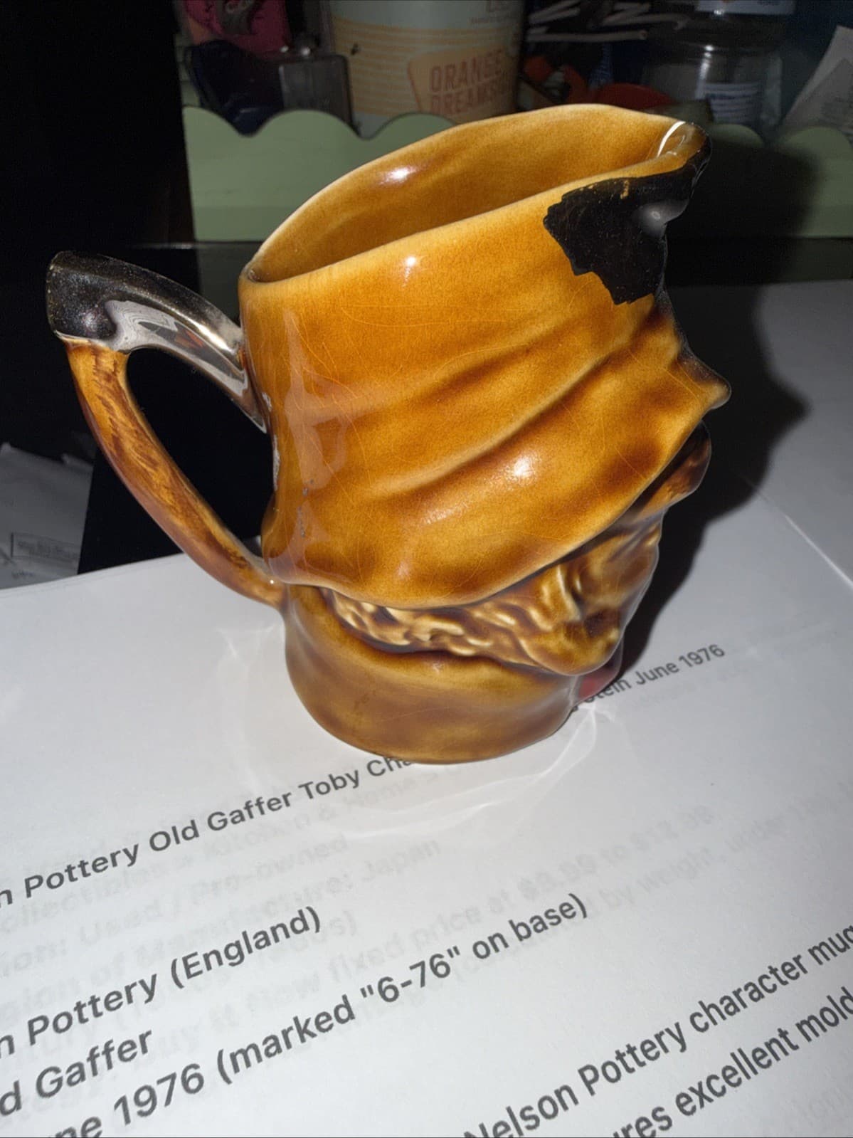 Lord Nelson Pottery Old Gaffer - Silver Trim, England 6-69 Toby Jug - Thumbnail 2