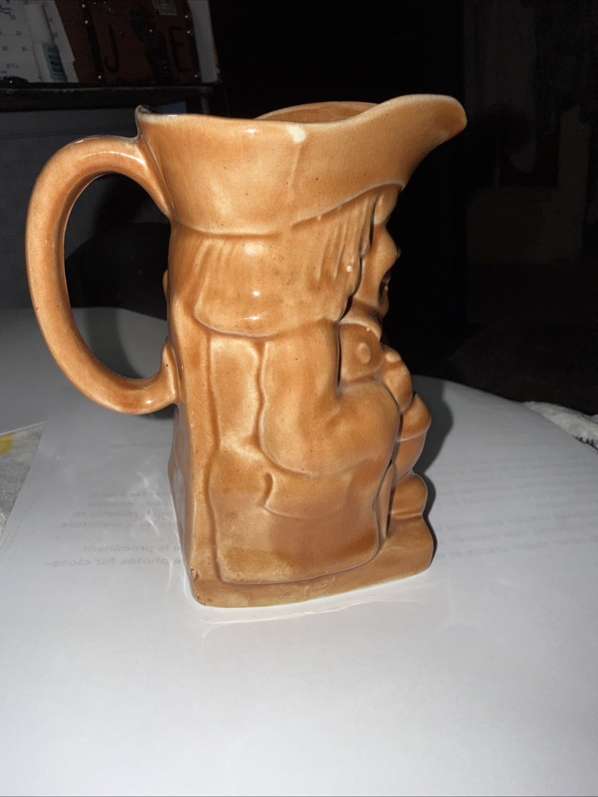 Antique Bill Toby Jug Thomas cone Brown Rockingham Made in England - Thumbnail 2