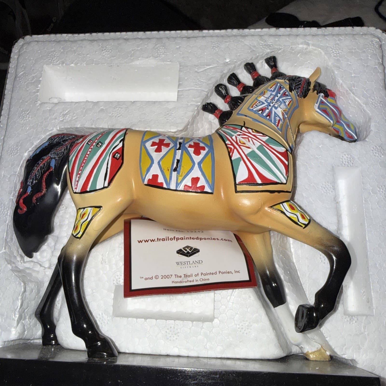 Trail of Painted Ponies Horse Figure 2007 “CHEYENNE PAINTED RAWHIDE” #12242 - Thumbnail 2