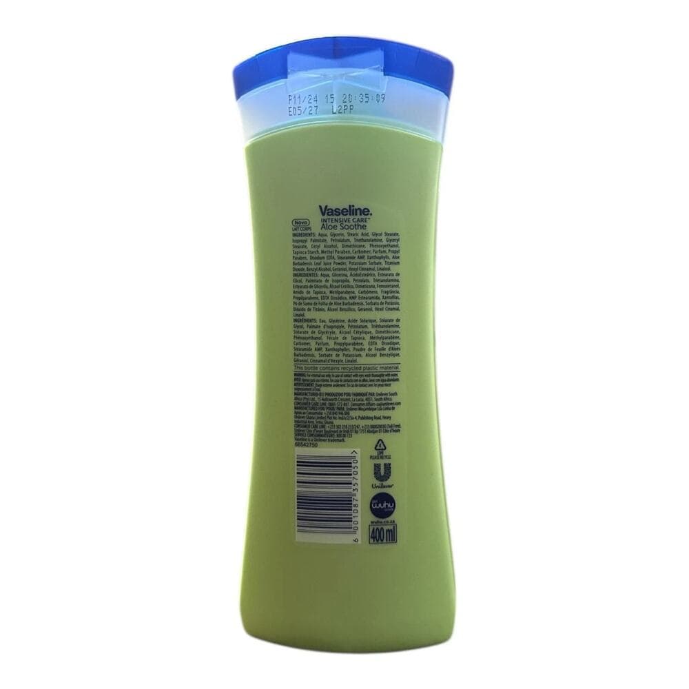 Vaseline Intensive Care Aloe Smooth Body Lotion 13.5 FL oz /400ML - Thumbnail 2