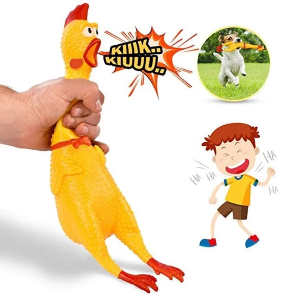 Dog Squeaky Toy Chew Resistant Self-Entertainment Squeak Chicken Pet Sound Toy - Thumbnail 2