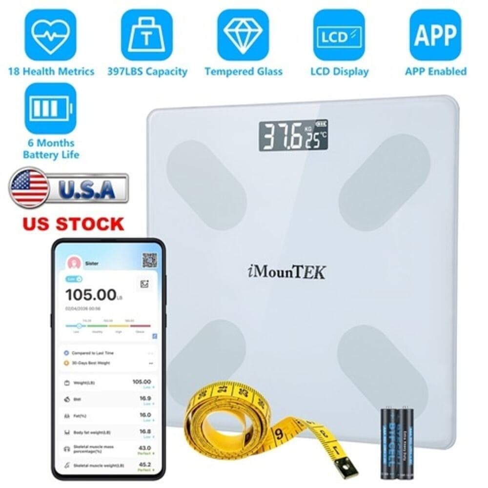 Smart Digital Scale For Body Weight High Accuracy BMI Weight Scale Full - Thumbnail 4