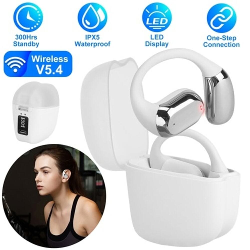 Wireless V5.4 Open Ear Earbuds with Earhook LED Display Charging Case IPX5 - Thumbnail 5