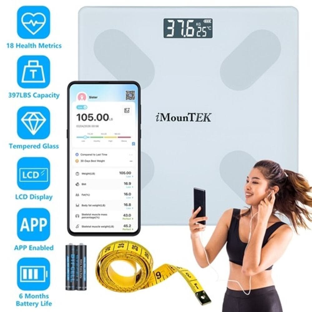 Smart Digital Scale For Body Weight High Accuracy BMI Weight Scale Full - Thumbnail 2