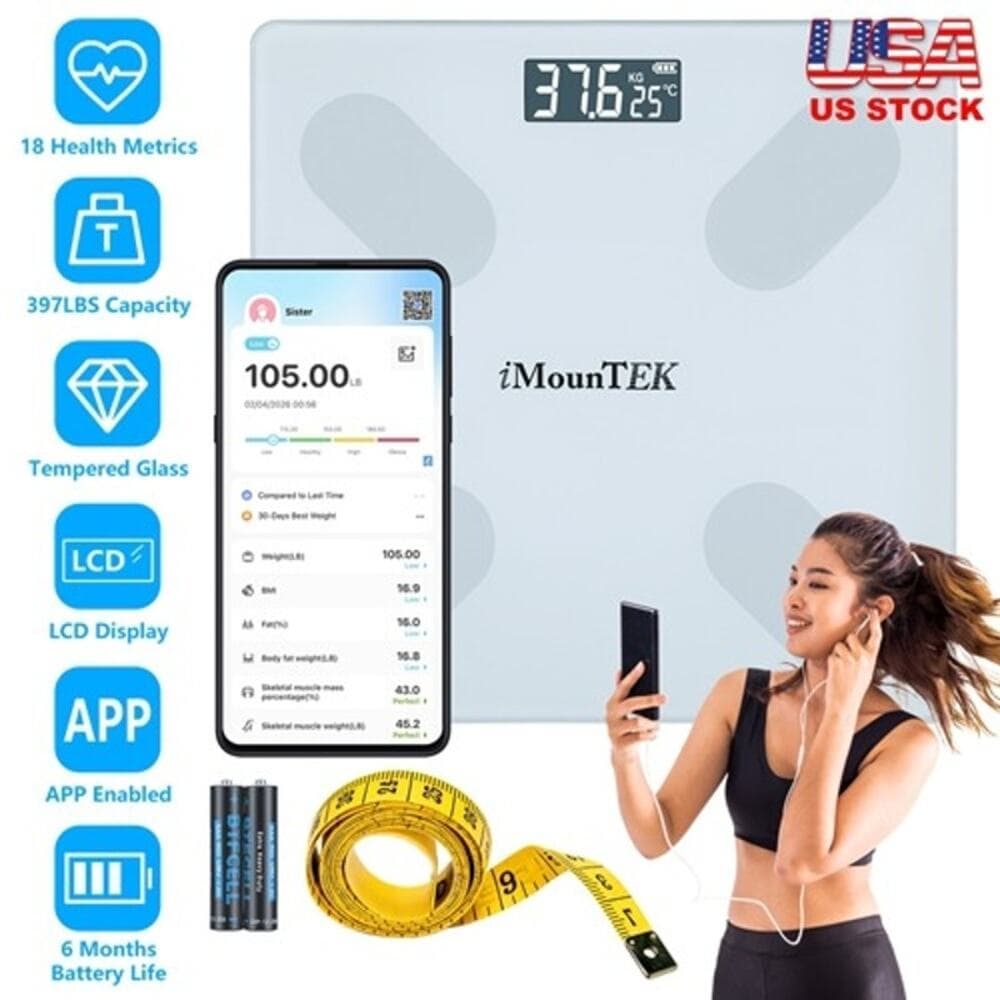 Smart Digital Scale For Body Weight High Accuracy BMI Weight Scale Full - Thumbnail 5