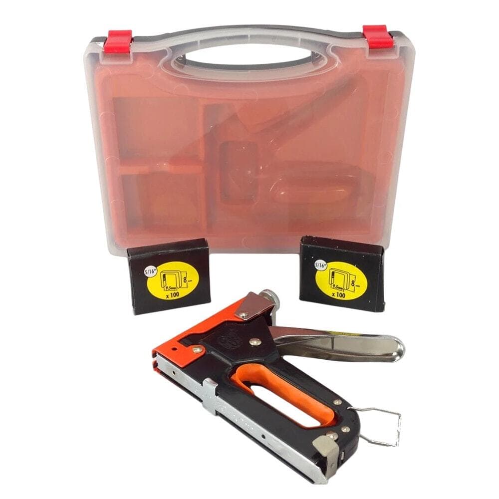 3 Way Tacker Staple Gun Kit Stapler Includes U-Shaped, Standard & Brad Nails - Thumbnail 4