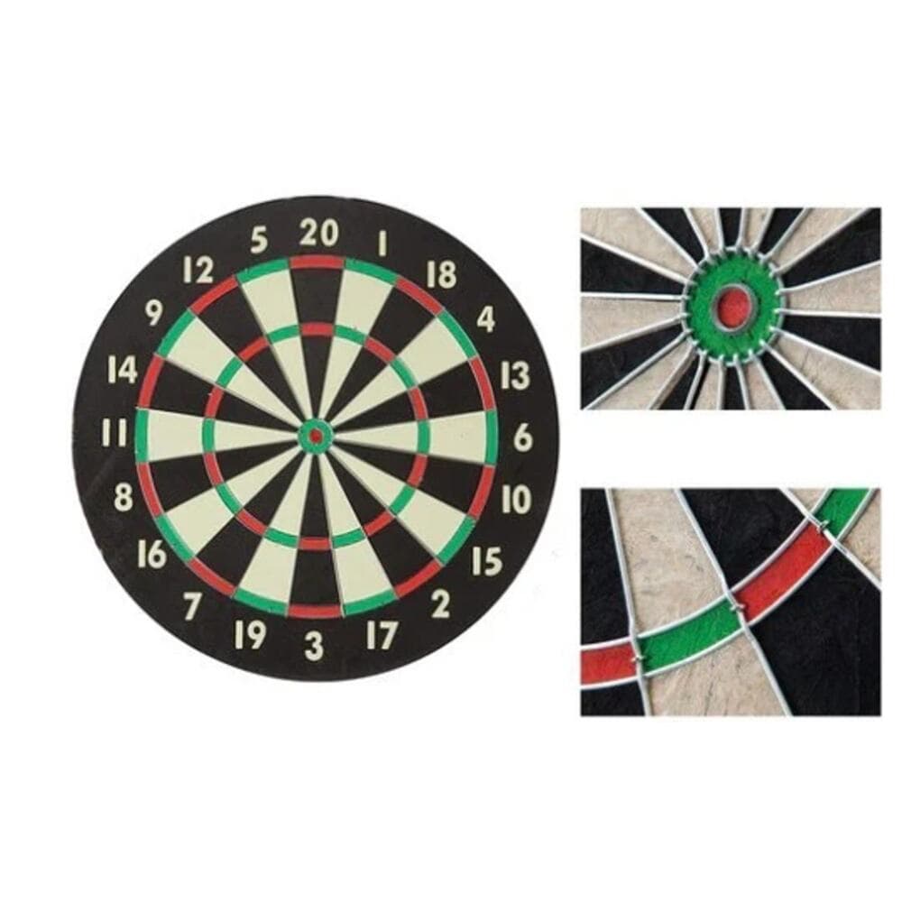 Dartboard Game Set Double Sided Dartboard 16.5"Includes 6 Brass Tipped Darts - Thumbnail 7