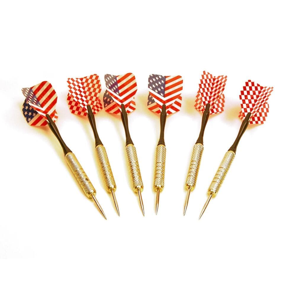 Dartboard Game Set Double Sided Dartboard 16.5"Includes 6 Brass Tipped Darts - Thumbnail 5