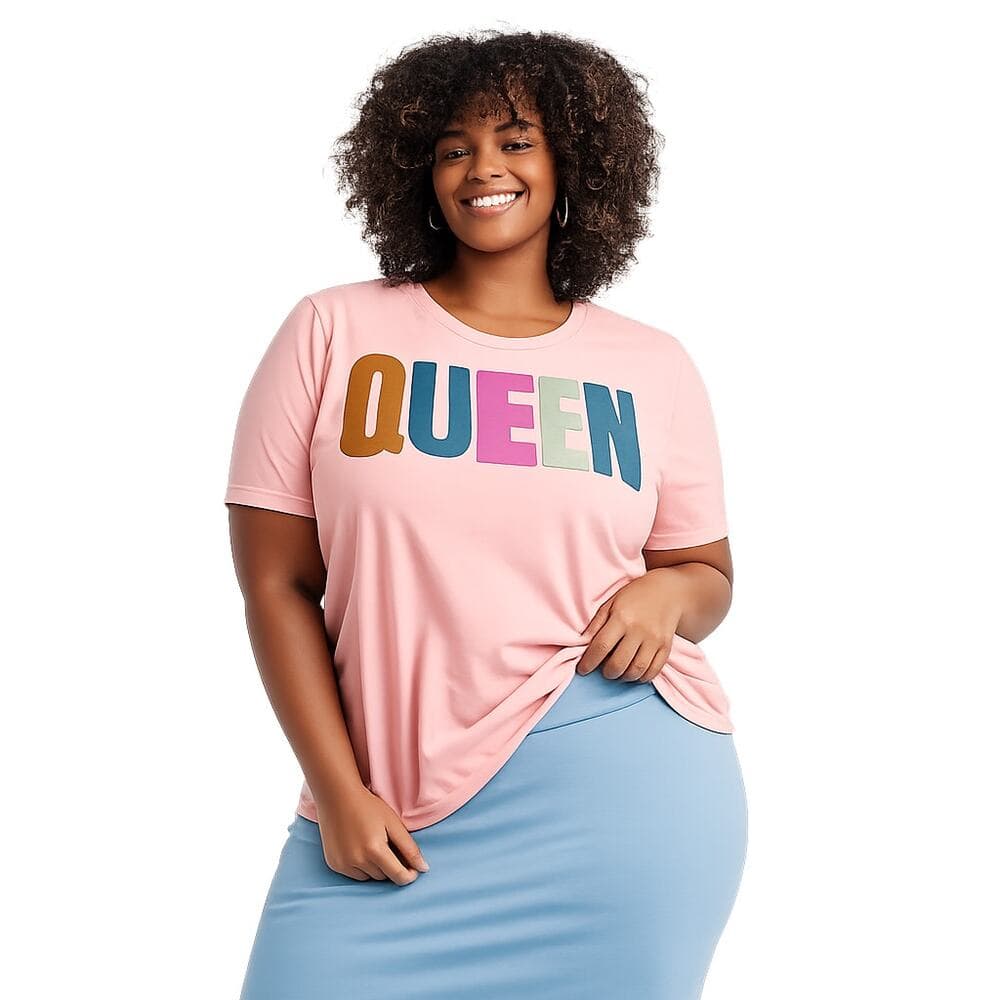 Legendary Rootz T-Shirt Womens Medium Peach Queen Graphic Tee Short Sleeve NWT - Thumbnail 2