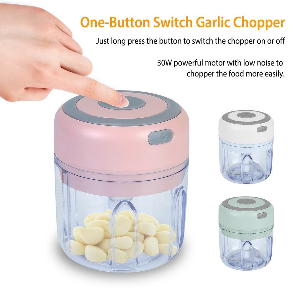 Mini Electric Garlic Chopper 8.45OZ Rechargeable - Thumbnail 5
