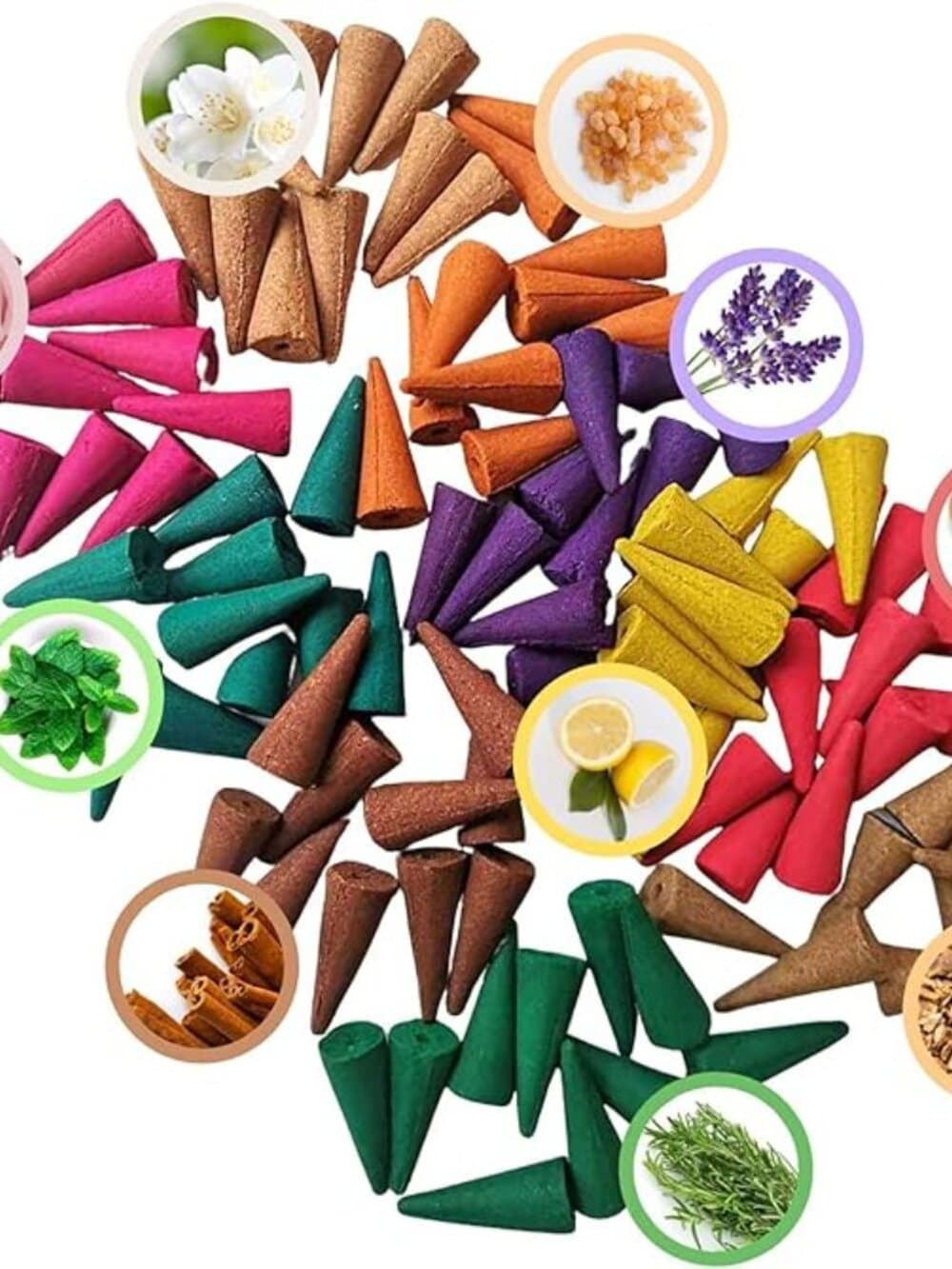 100 Pack – Inscents Waterfall Relaxing Backflow Incense Cones -100% Natural Scen - Thumbnail 3