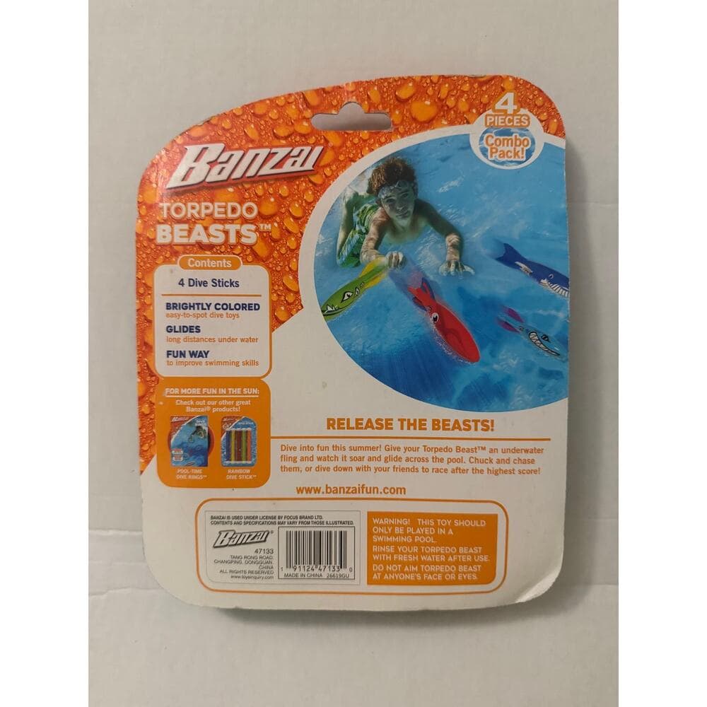 BANZAI Torpedo Beasts Pool Game Sinking Party Water Toy - Thumbnail 2