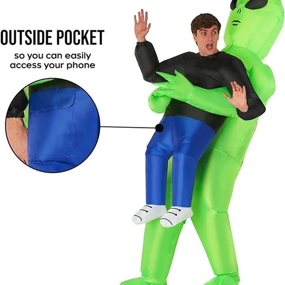 Morph Inflatable Alien Costume – Blow Up Alien Abduction Costume – Adult - Thumbnail 3