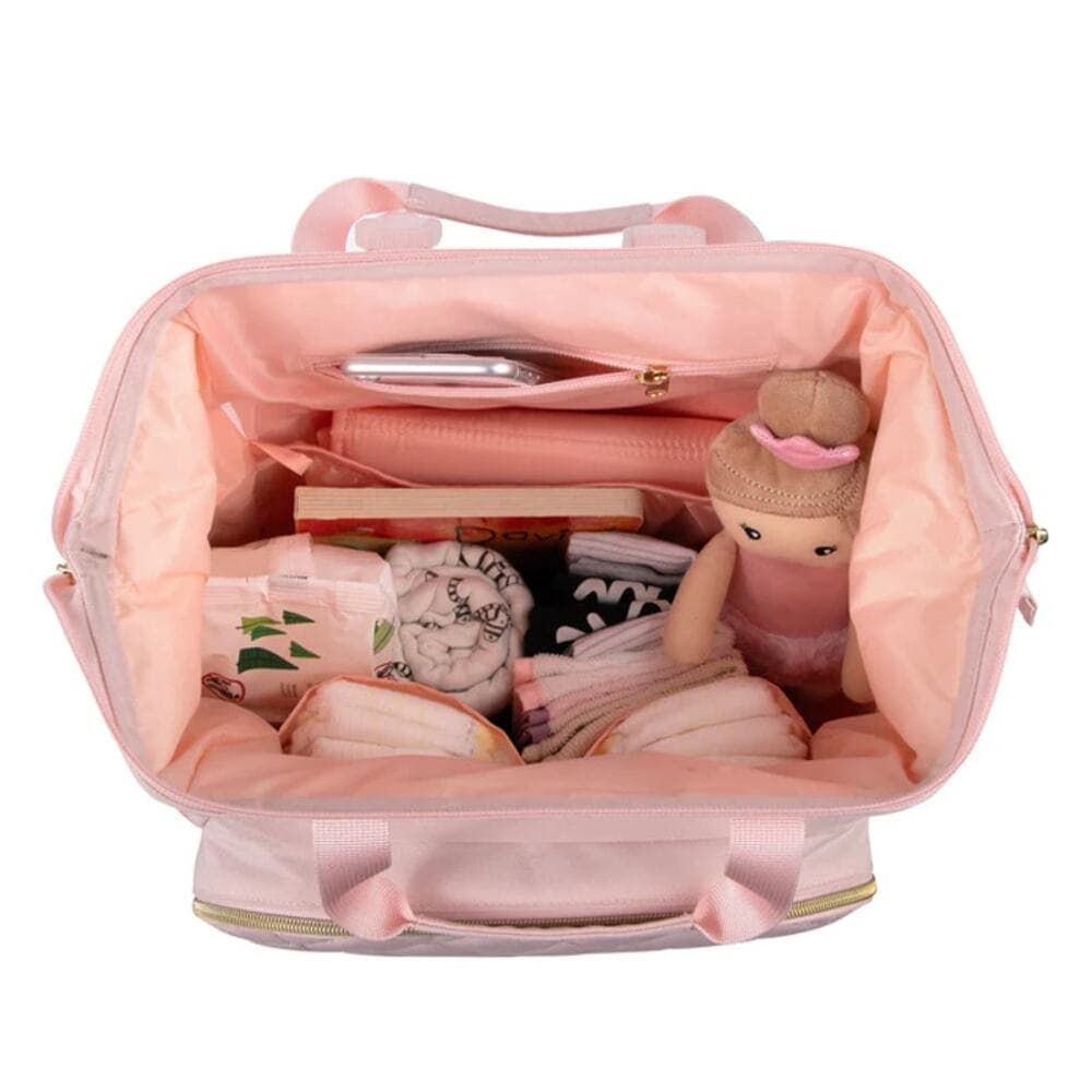 Baby Essentials Wide Opening Diaper Bag Backpack Set with Changing Pad - Thumbnail 8