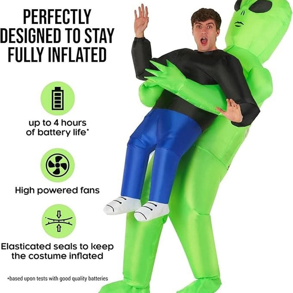 Morph Inflatable Alien Costume – Blow Up Alien Abduction Costume – Adult - Thumbnail 2
