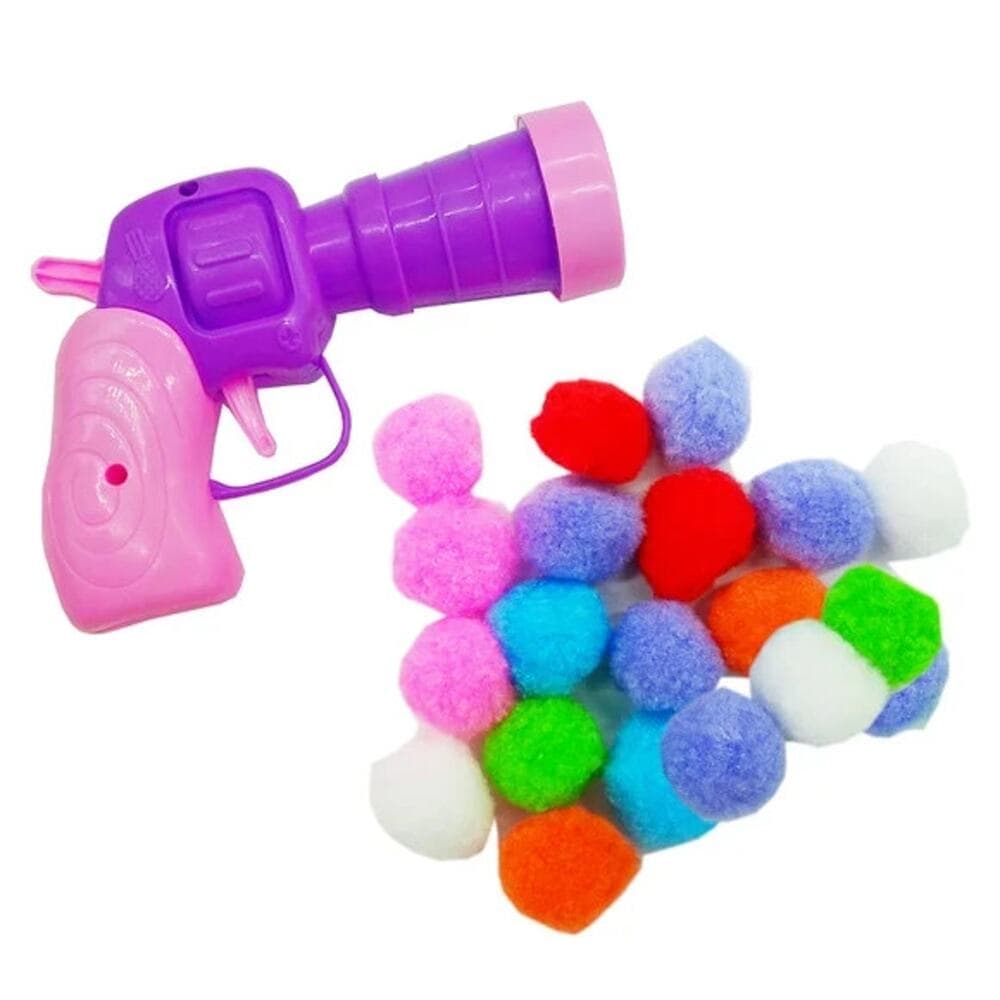 Interactive Plush Ball Shooting Cat Toy Gun - Thumbnail 2