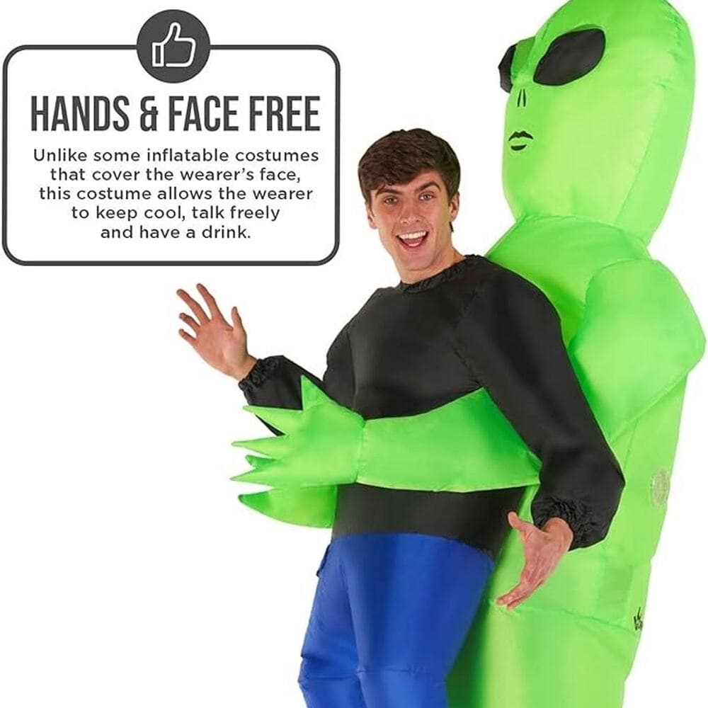 Morph Inflatable Alien Costume – Blow Up Alien Abduction Costume – Adult - Thumbnail 4