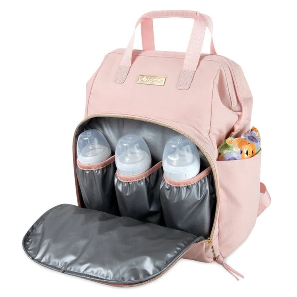 Baby Essentials Wide Opening Diaper Bag Backpack Set with Changing Pad - Thumbnail 2
