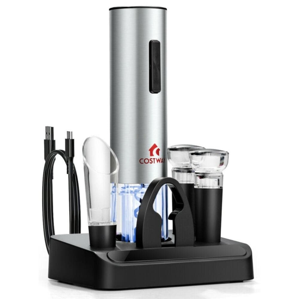 6-in-1 Electric Wine Bottle Opener Set with Foil Cutter - Thumbnail 11