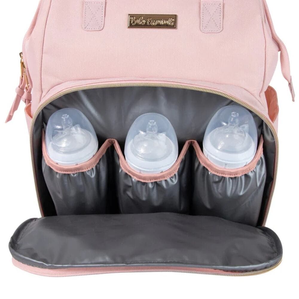 Baby Essentials Wide Opening Diaper Bag Backpack Set with Changing Pad - Thumbnail 3