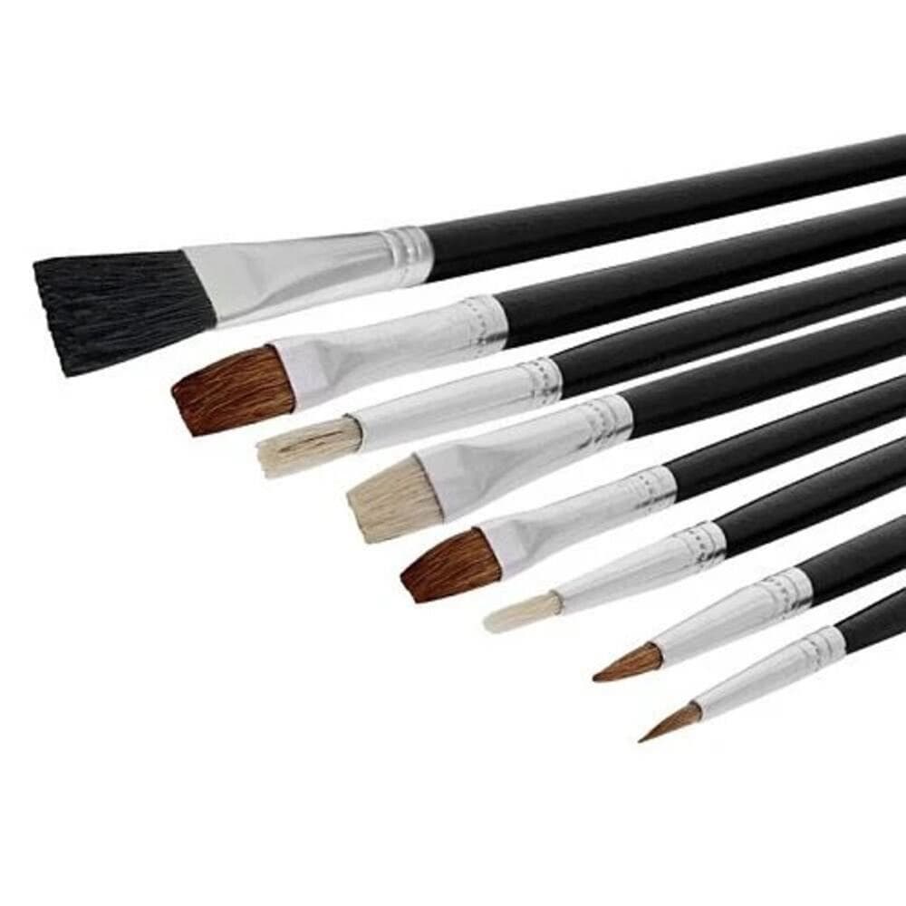 15pc Artist Paint Brush Set, all Purpose Oil, Watercolor, and Acrylic Paints - Thumbnail 2