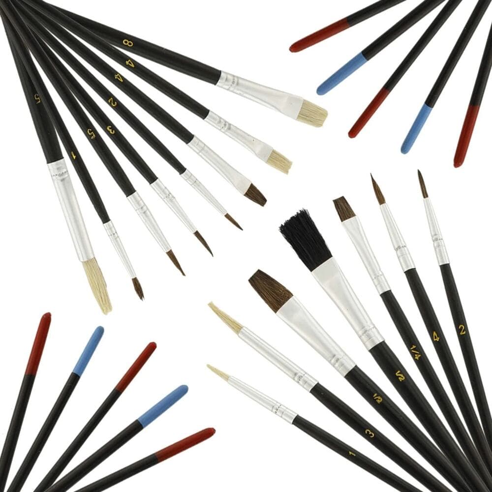 15pc Artist Paint Brush Set, all Purpose Oil, Watercolor, and Acrylic Paints - Thumbnail 6