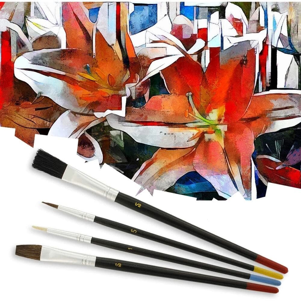 15pc Artist Paint Brush Set, all Purpose Oil, Watercolor, and Acrylic Paints - Thumbnail 3